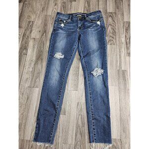 Articles of Society Jeans Womens 28 Distressed Prairie Raw Hem Stretch Denim